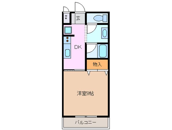 霞ケ浦駅 徒歩3分 1階の物件間取画像